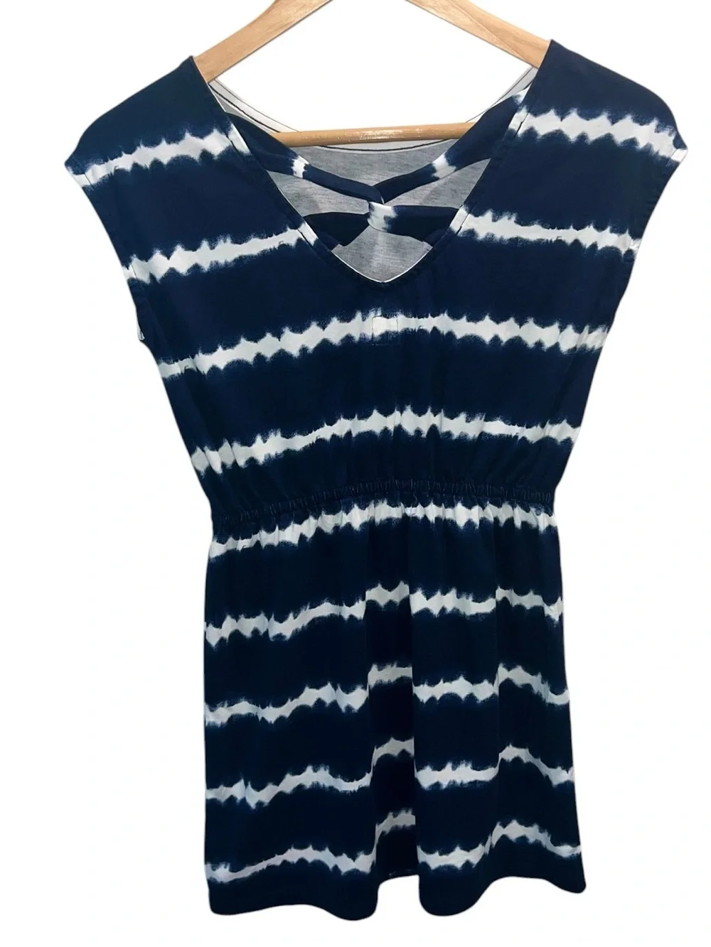Gap Kids Girls Navy & White Tie Dye Dress Size L 10-11